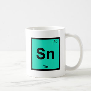 Mug Sn - Chimie de l'étain Symbole du tableau périodiq