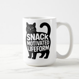 Mug Snack Motivated Lifeform Fat Cat Humor