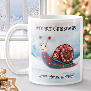 Mug Snail Pun Humour Funny Joyeux Noël Personnalisé