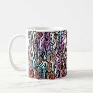 Mug Snake Print, Poster de animal, coloré,