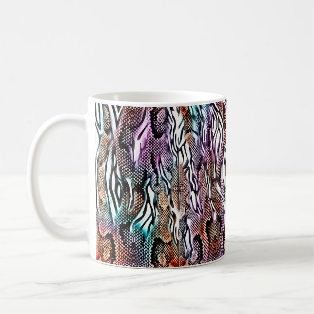 Mug Snake Print, Poster de animal, coloré,  (Gauche)