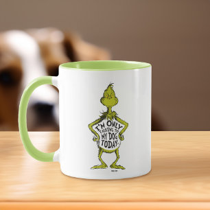 Mug Snarky Grinch   Funny I'm Only Talking to My Dog T