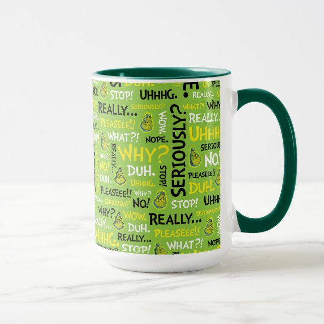 Mug Snarky Grinch | Grinch Snarky modèle de phrase (Droite)