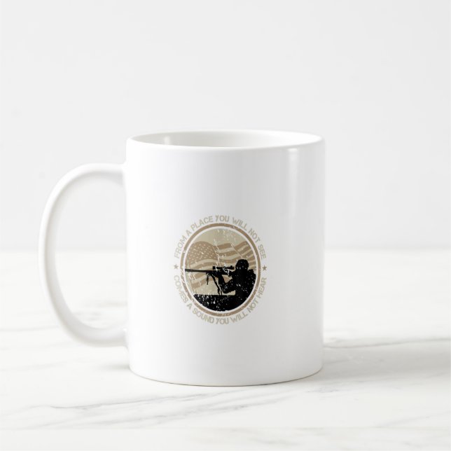 Mug Sniper Militaire Sharpshooter Usa Vous Ne Verrez P (Gauche)