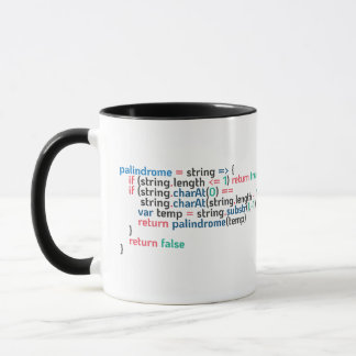 Mug Snippet de code de programmation de palindrome