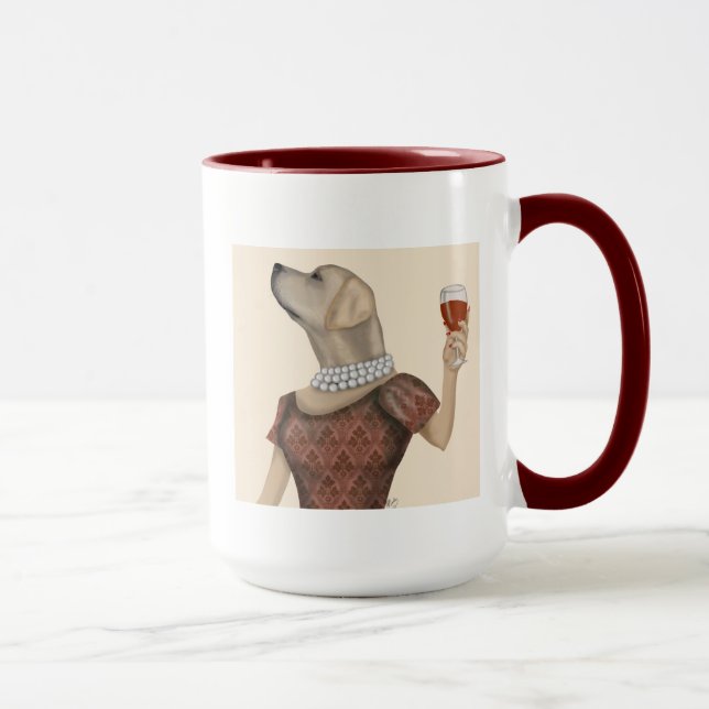 Mug Snob de vin du Labrador jaune (Droite)