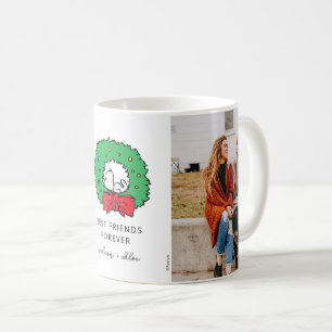 Mug Snoopy Christmas Wreath Meilleures photos d'amis