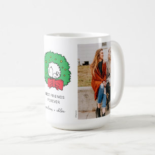 Mug Snoopy Christmas Wreath Meilleures photos d'amis