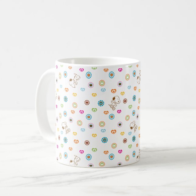 Mug Snoopy Colorful Hearts Motif (Devant gauche)