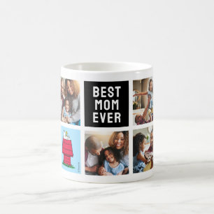 Mug Snoopy Doghouse   Best Mom - Photo Collage