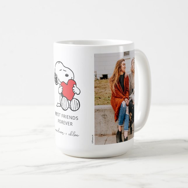 Mug Snoopy Heart | Meilleurs Amis - Photo (Devant droit)