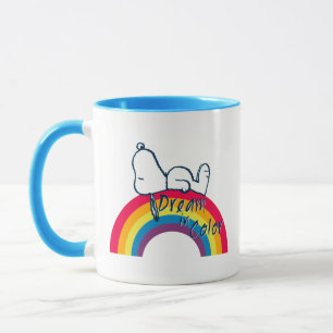 Mug Snoopy   Rêver en couleur arc-en-ciel