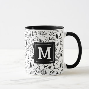 Mug Snoopy Smile Giggle Laugh Ajouter votre monogram