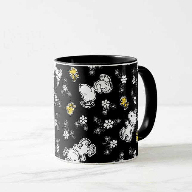 Mug Snoopy & Woodstock Fun & Flowers (Devant droit)