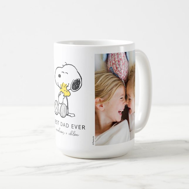 Mug Snoopy & Woodstock | Meilleur Père Jamais - Photo (Devant droit)