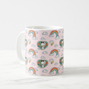Mug Snoopy & Woodstock Rainbow Heart Motif
