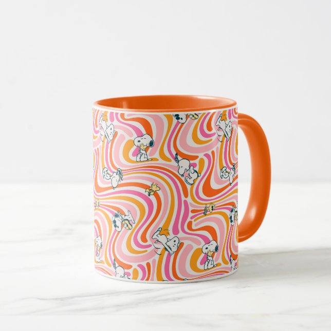 Mug Snoopy & Woodstock Super Vibes Motif orange (Devant droit)
