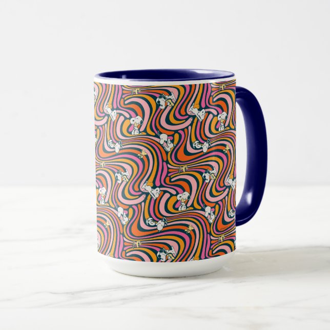 Mug Snoopy & Woodstock Vibes Super Motif violet (Devant droit)