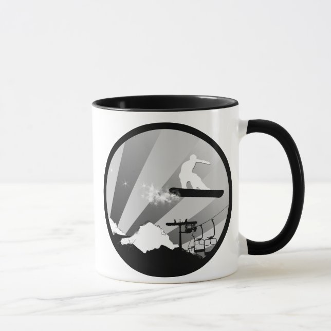 Mug snowboard. cercle. (Droite)