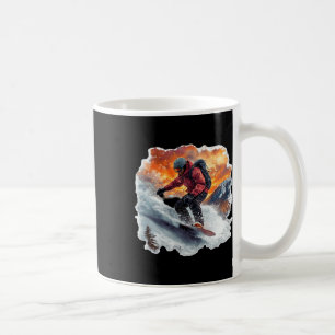 Mug Snowboard En Montagne Descente Extreme Sport G