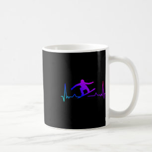 Mug Snowboard Heartbeat 80s 90s Retro Winter Snowboard