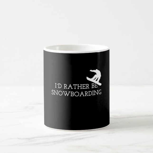 Mug Snowboard - Je Préférerais Être Snowboard (Centre)