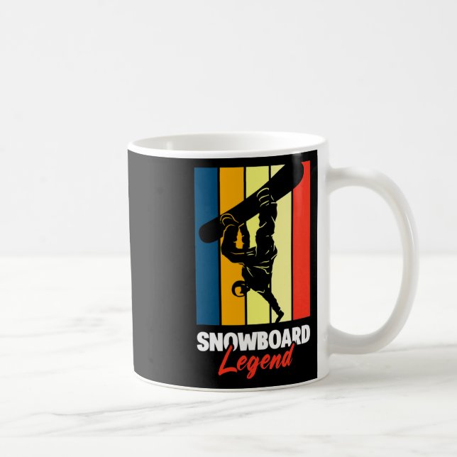 Mug Snowboard Legend Mountain Board Funny Snowboard (Droite)