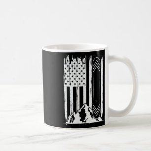 Mug Snowboard Mounts American Flag Winter Sport Top