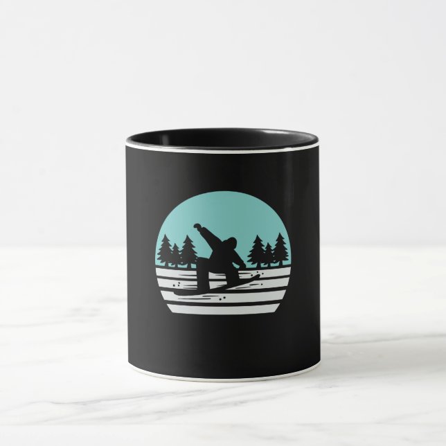 Mug Snowboard Rétro Vintage (Centre)