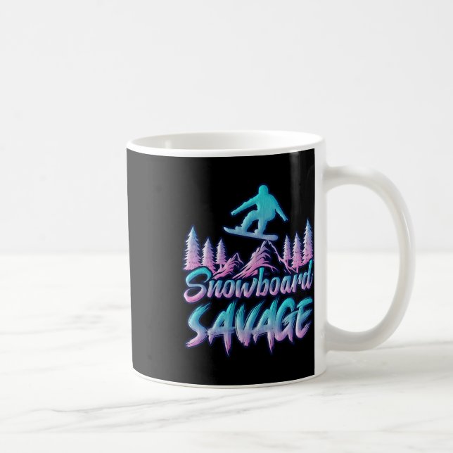 Mug Snowboard Savage Funny Snowboarder Kids Snowboardi (Droite)
