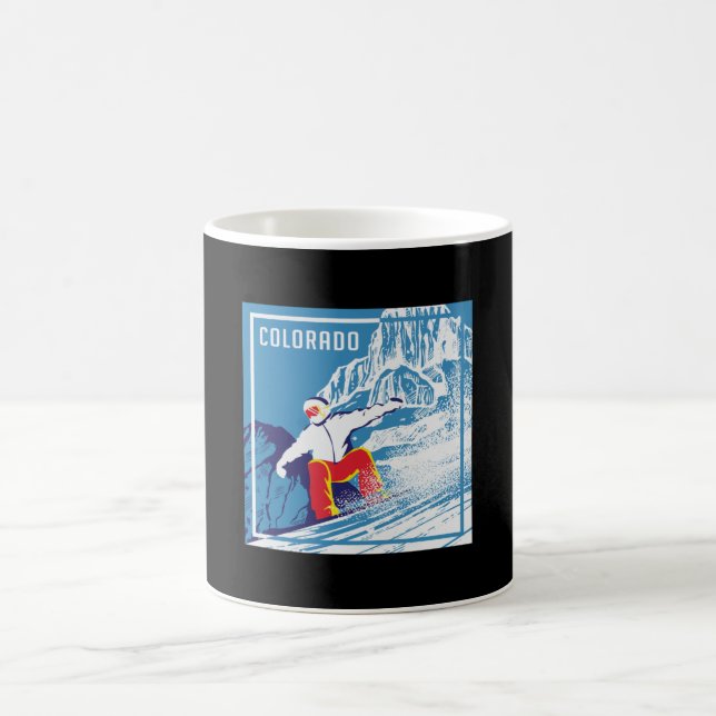 Mug Snowboard Snowboard Snowboardeur cadeau hiver (Centre)