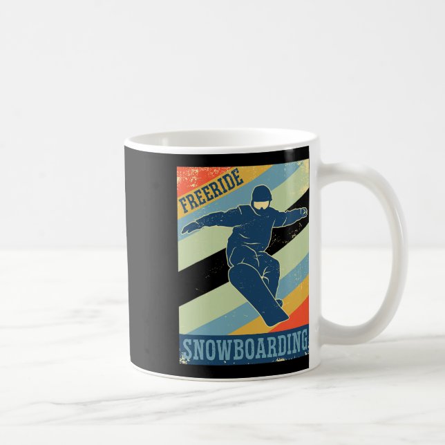 Mug Snowboard Snowboard Vintage Retro 2 (Droite)
