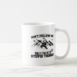 Mug Snowboard Snowborder Ne me suivez pas
