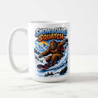 Mug Snowboard Squatch – Drôle de Bigfoot en snowboard
