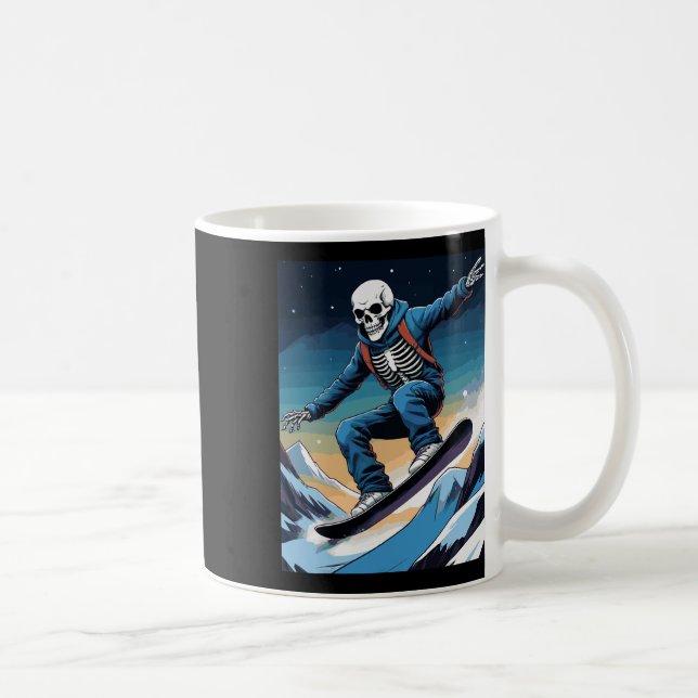Mug Snowboard Streetwear Snowboard Skull Snowboard (Droite)