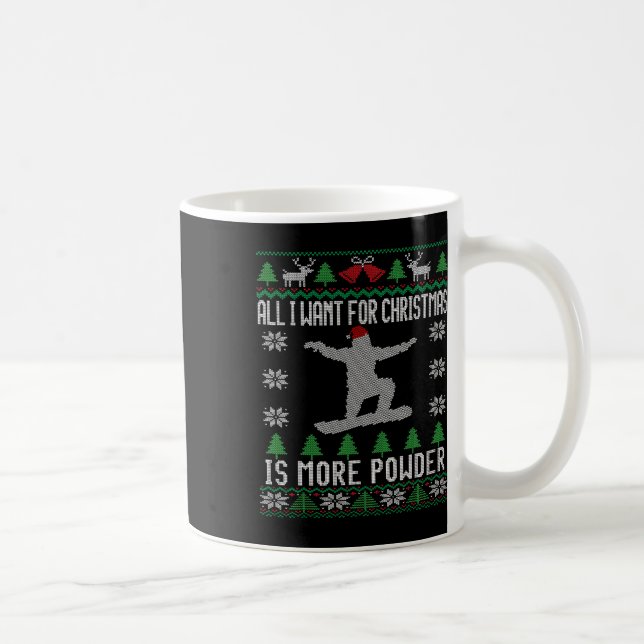 Mug Snowboard Vilain Noël Snowboard Cadeau Snowboa (Droite)