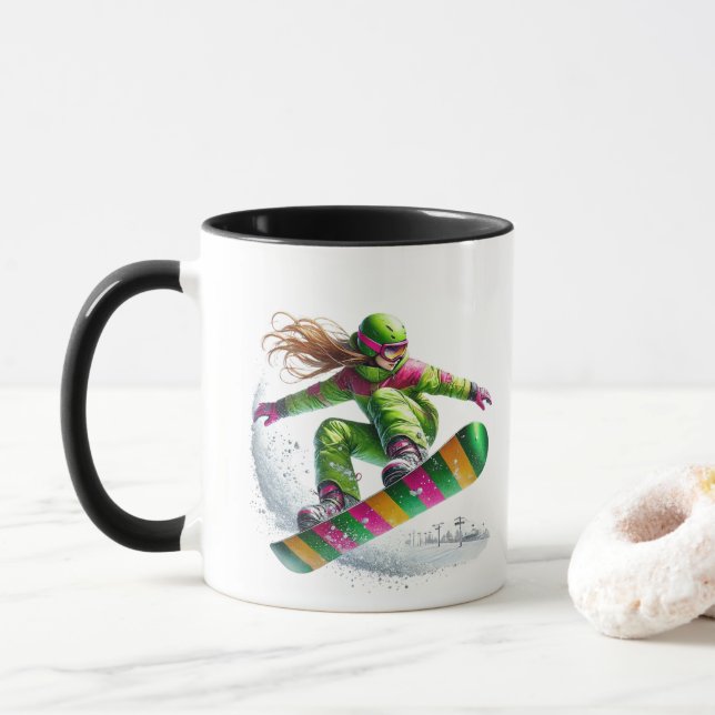 Mug Snowboarder  (Avec donut)