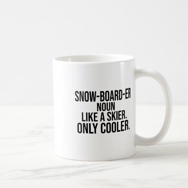 Mug Snowboarder Définition Dictionnaire Drôle Snowboar (Droite)