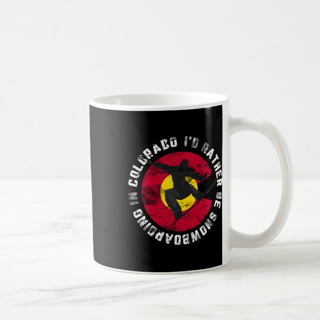 Mug Snowboarder Je Préférerais Être Snowboard Dans Col (Droite)