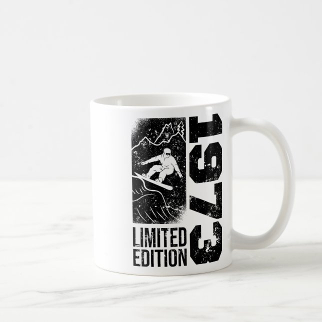 Mug Snowboarder Vintage 1973 Anniversaire Snowboard Sn (Droite)