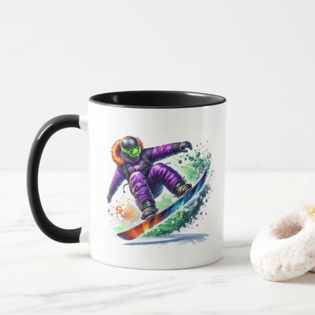 Mug Snowboardeur  (Avec donut)