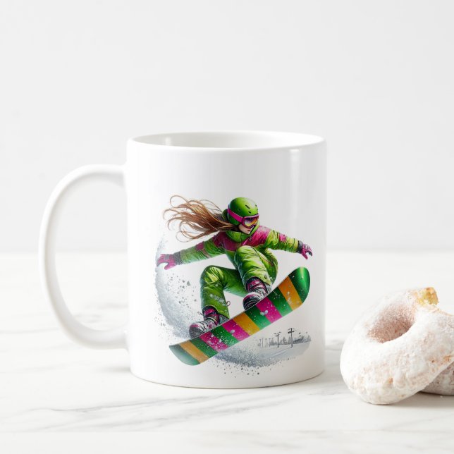 Mug Snowboardeur  (Avec donut)