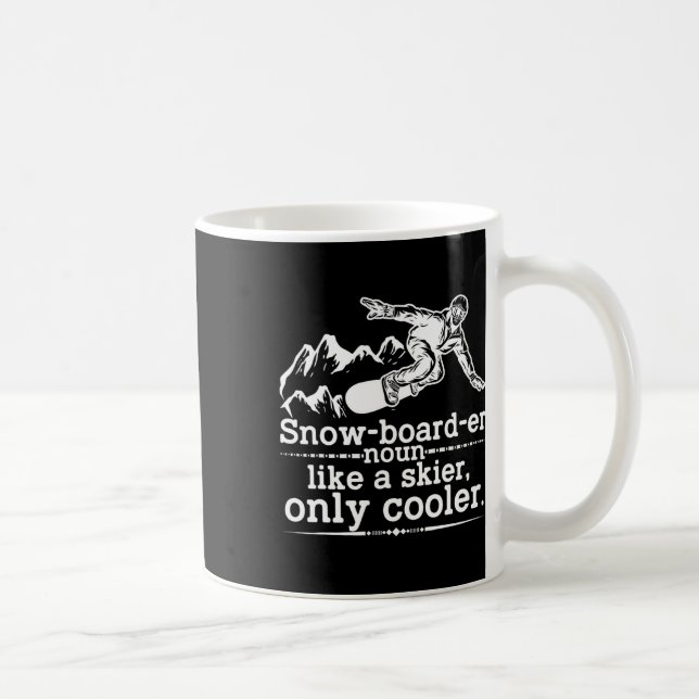 Mug Snowboardeur Définition Funny Snowboard Winter S (Droite)