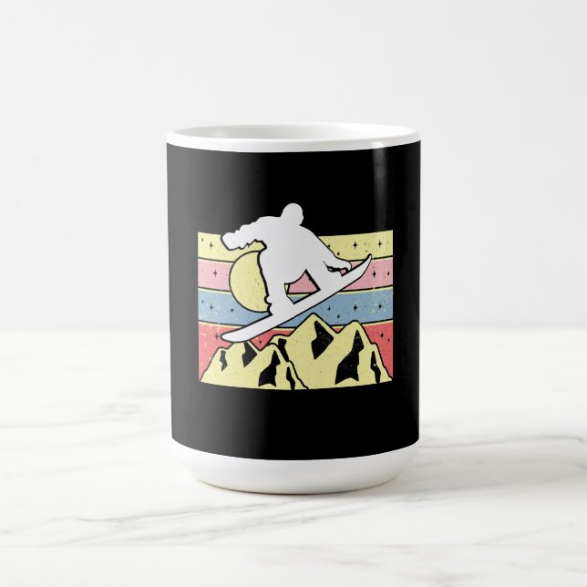 Mug Snowboardeur Snowboarding Snowboard Rétro (Centre)