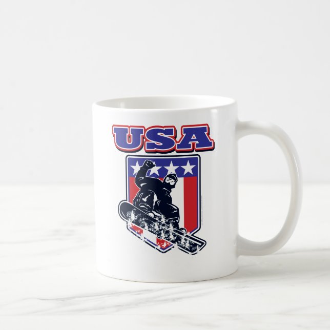 Mug Snowboardeur USA (Droite)