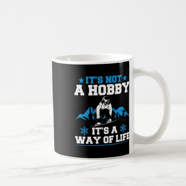 Mug Snowboarding Hiver Ce n'est pas une cuisinière (Droite)