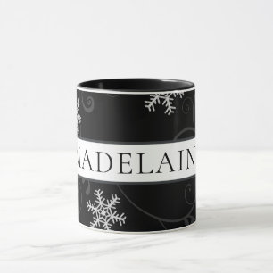 Mug Snowflake noir et blanc