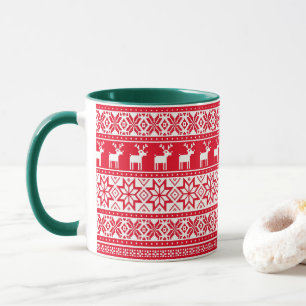 Mug Snowflake nordique Reindeer Vilain Sweat de Noël