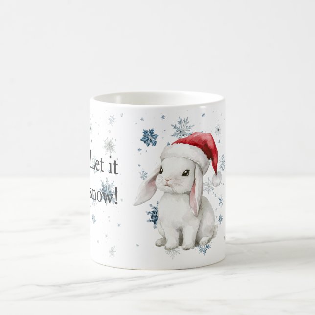 Mug Snowflakes Let it snow Bunny Christmas Hat (Centre)