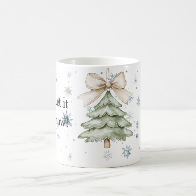Mug Snowflakes Let it snow Christmas Tree Bow (Centre)
